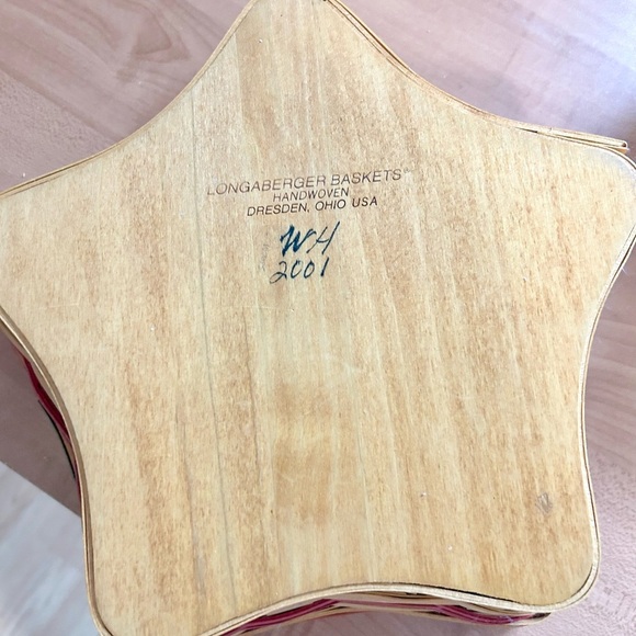 Longaberger basket 2001 Christmas Collection SHINING STAR COMBO liner/protector - Picture 7 of 10